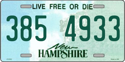 NH license plate 3854933