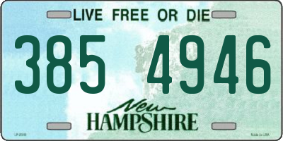 NH license plate 3854946