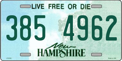 NH license plate 3854962