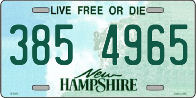 NH license plate 3854965