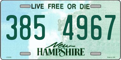 NH license plate 3854967