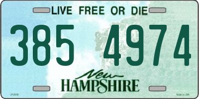 NH license plate 3854974