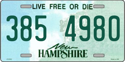 NH license plate 3854980