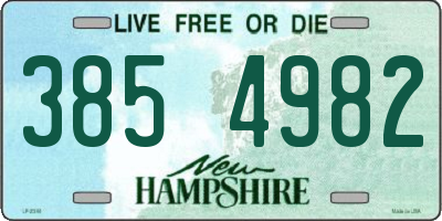 NH license plate 3854982