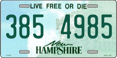 NH license plate 3854985