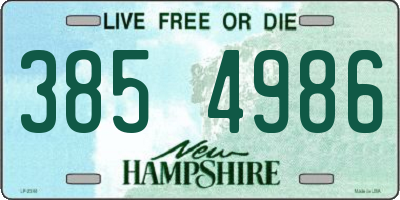 NH license plate 3854986