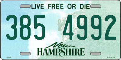 NH license plate 3854992