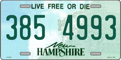 NH license plate 3854993