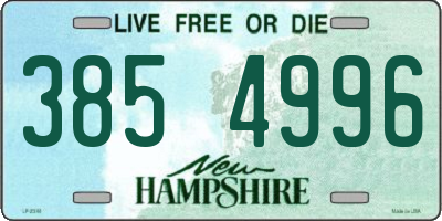 NH license plate 3854996