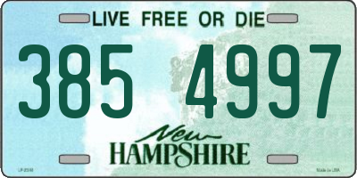 NH license plate 3854997