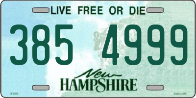 NH license plate 3854999