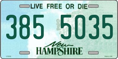 NH license plate 3855035