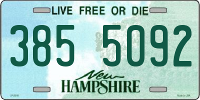 NH license plate 3855092