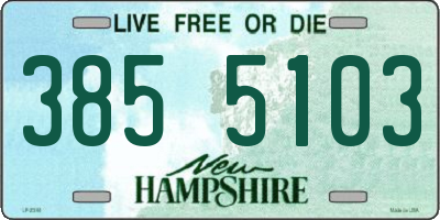 NH license plate 3855103