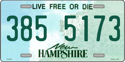 NH license plate 3855173