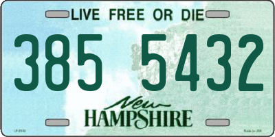 NH license plate 3855432