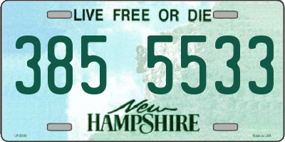 NH license plate 3855533