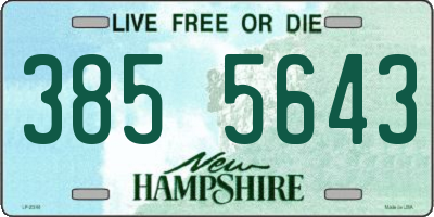 NH license plate 3855643