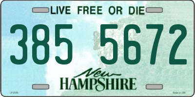 NH license plate 3855672