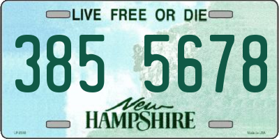 NH license plate 3855678