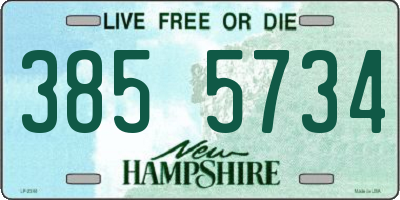 NH license plate 3855734