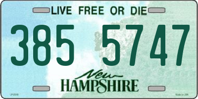 NH license plate 3855747