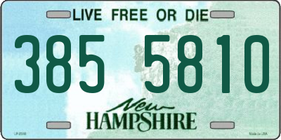 NH license plate 3855810