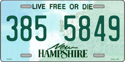 NH license plate 3855849