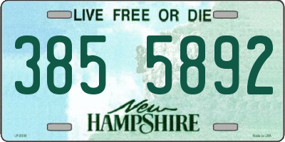 NH license plate 3855892