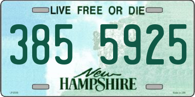 NH license plate 3855925