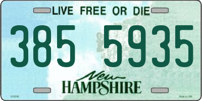NH license plate 3855935