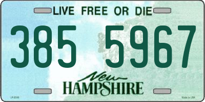 NH license plate 3855967