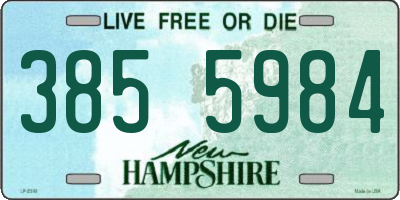 NH license plate 3855984