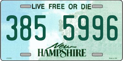 NH license plate 3855996