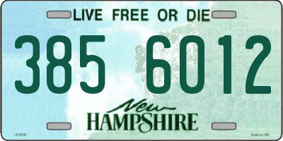 NH license plate 3856012