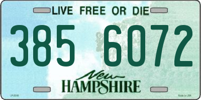 NH license plate 3856072