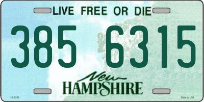 NH license plate 3856315