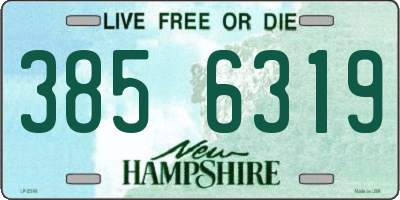 NH license plate 3856319
