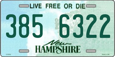 NH license plate 3856322