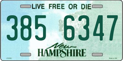 NH license plate 3856347