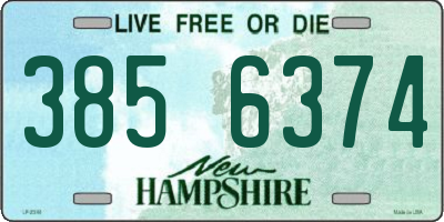 NH license plate 3856374