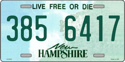 NH license plate 3856417