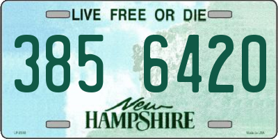 NH license plate 3856420