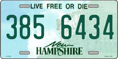 NH license plate 3856434