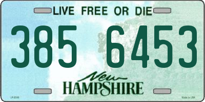 NH license plate 3856453
