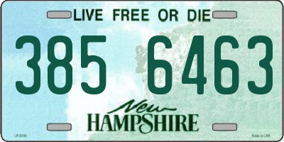 NH license plate 3856463