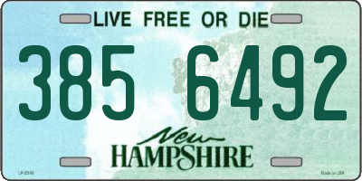NH license plate 3856492