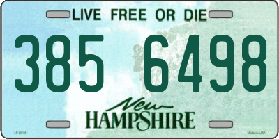 NH license plate 3856498