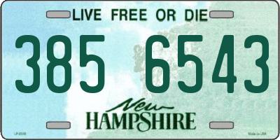 NH license plate 3856543