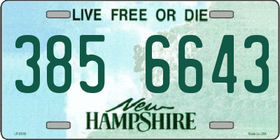 NH license plate 3856643